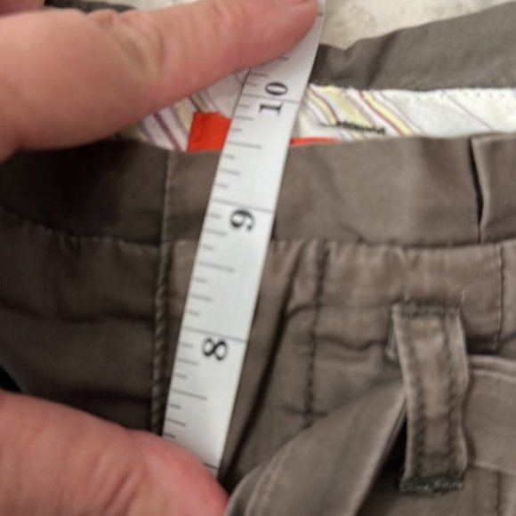 Cartonnier Anthropologie Olive Green Paperbag Tie Waist Cotton Pants size 2 - Picture 10 of 11